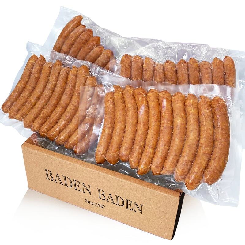大容量】無添加/無塩せきあらびきソーセージ 1kg | BADEN BADEN