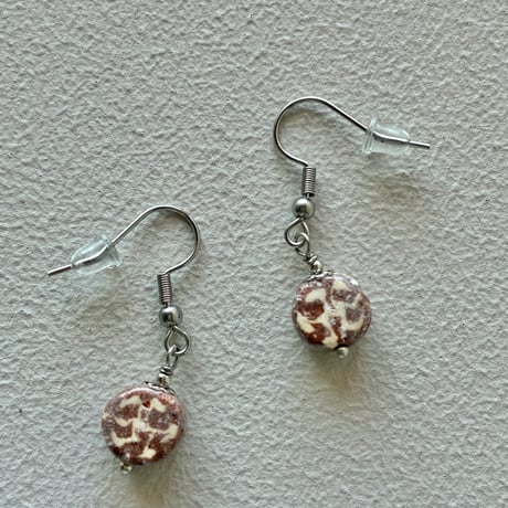 風印　陶ビーズ ピアス／イヤリング
