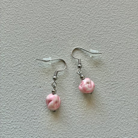 流印 - 凪 - 陶ビーズ ピアス / イヤリング