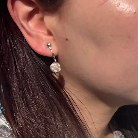 風印　陶ビーズ ピアス／イヤリング