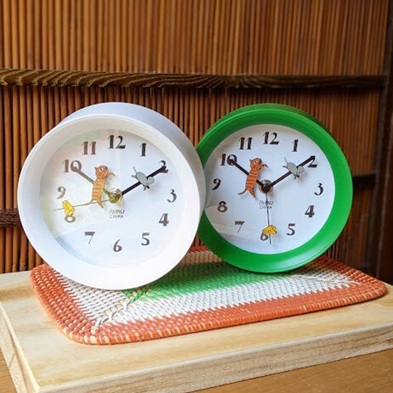 マイリトルテイラー*ネコ時計2 楽天市場】山鳩舎 yamabatosha 2way clock(CAT・FOX)【置き時計 置時計