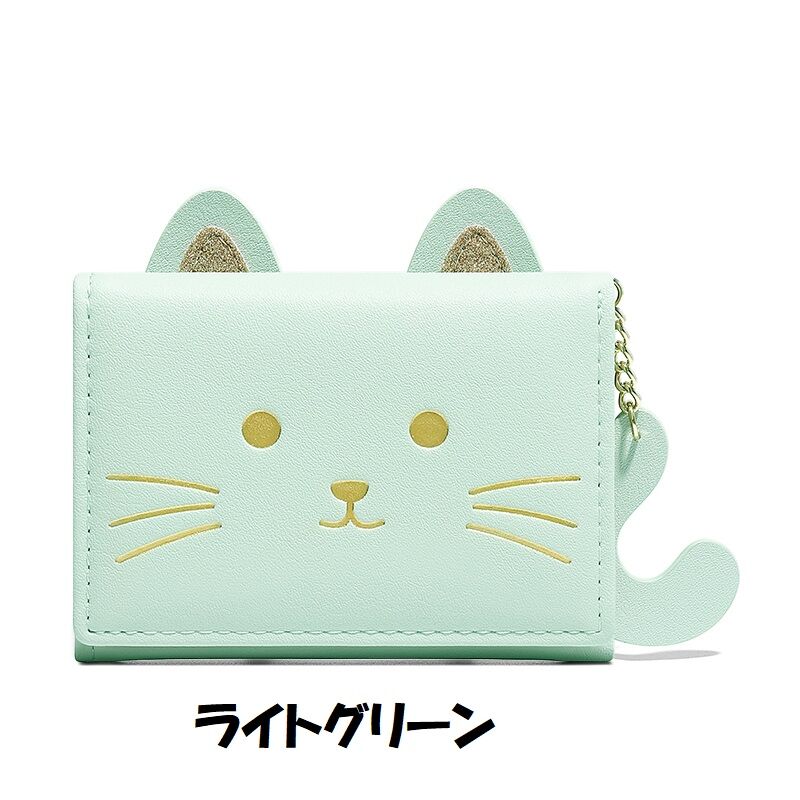 ねこ様、三つ折 tsumori chisato CARRY 財布 猫 ツモリチサト ねこ かぶせ ミニ