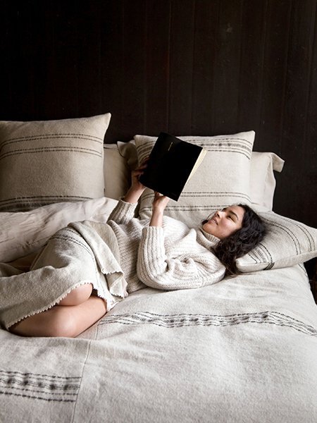 ベルジャンリネンクッションカバー ザ・モロカンストライプ LIBECO