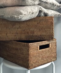 ホテル仕様のラタン　ドメスティックバスケット