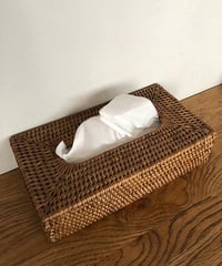 ホテル仕様のラタン、ティッシュボックスカバー