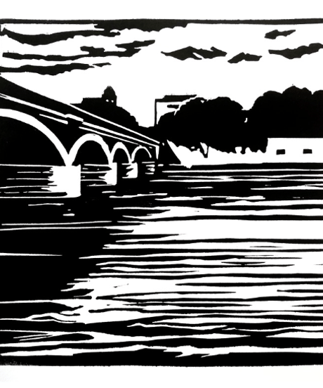 ローラン・ルトゥルミー　版画　オステルリッツ橋