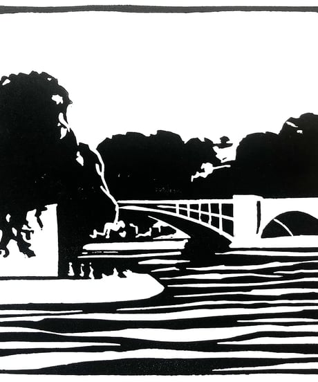 ローラン・ルトゥルミー　版画　シュリー橋