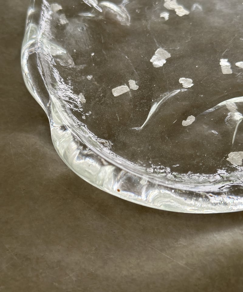 麹谷宏 ガラス平皿 透明 | els nakanoshima
