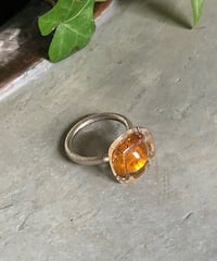 ムラーノグラス　リング　アプリコット