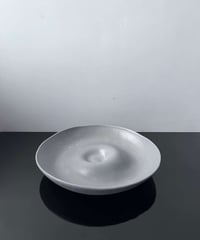 炭化グレー変形皿