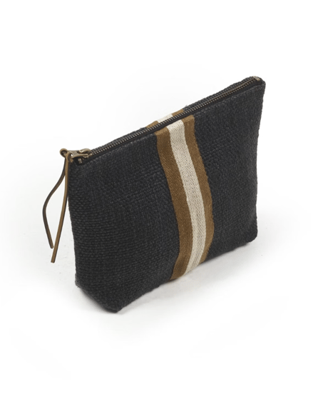 リネントラベルポーチ　Jasper faded black ジャスパーフェイデッドブラック LIBECO