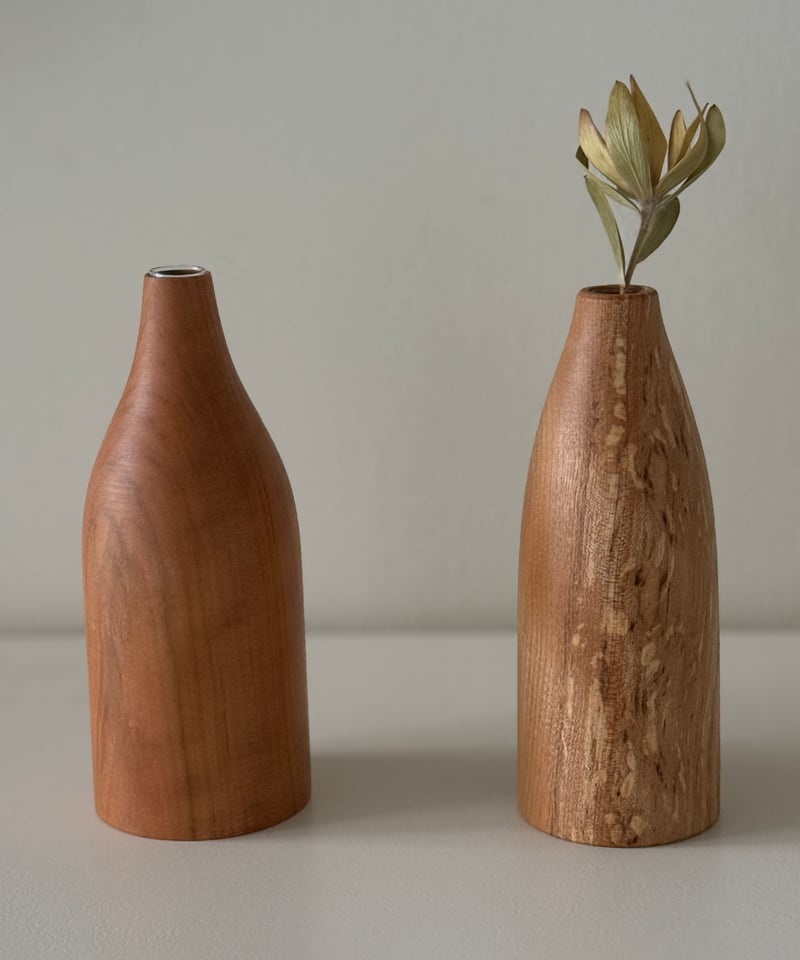 自然木に塗装した一輪挿し（大）ナチュラル | els nakanoshima