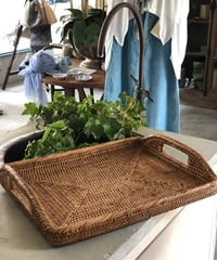 ホテル仕様のラタン　モーニングトレイ　L