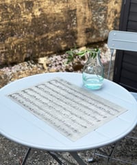 セルロースファイバー　ランチョンマット　楽譜柄
