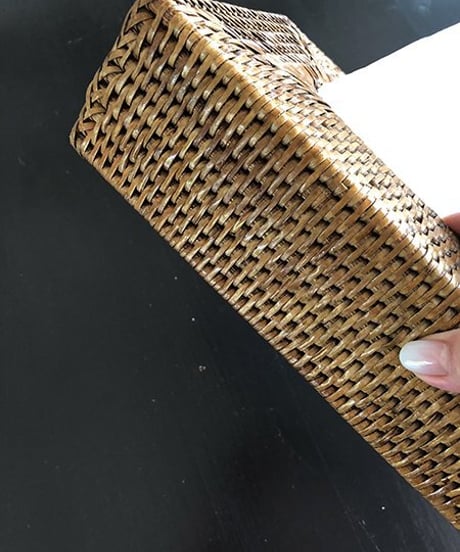ホテル仕様のラタン、ティッシュボックスカバー