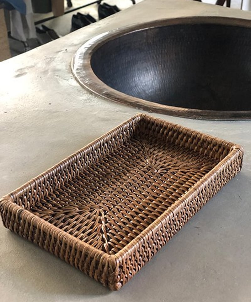 ホテル仕様のラタン、スモールトレイ | els nakanoshima