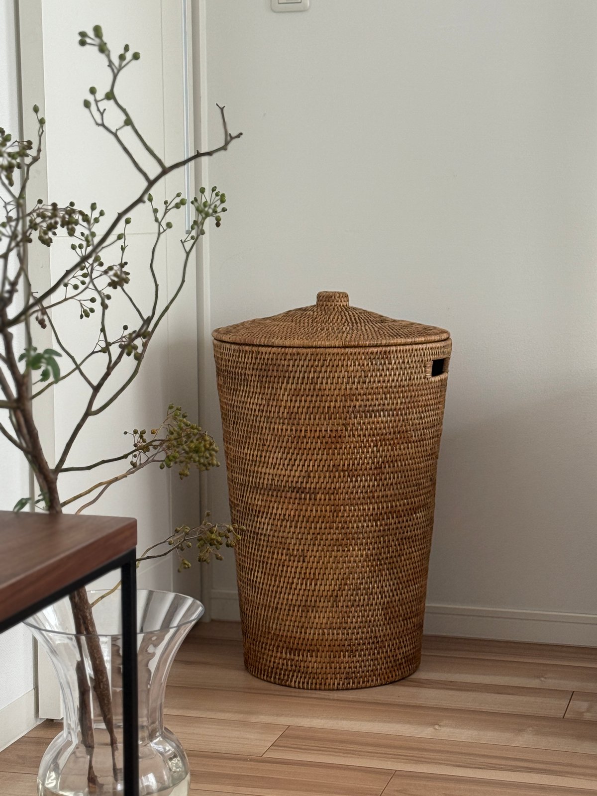 ホテル仕様のラタン スパ ランドリーバスケット | els nakanoshima