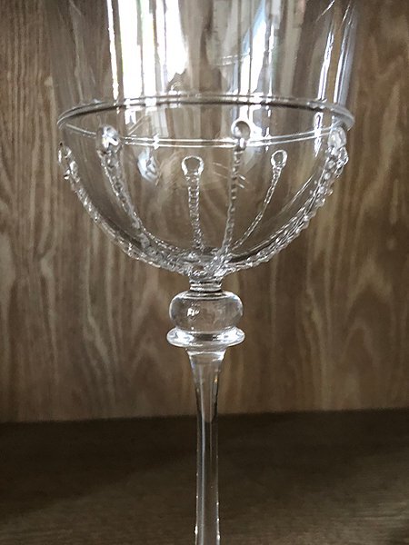 アンティークスタイルグラスウェア バブルライン ワイングラス