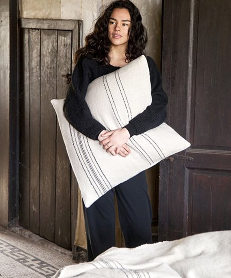 ベルジャンリネンクッションカバー ザ・モロカンストライプ