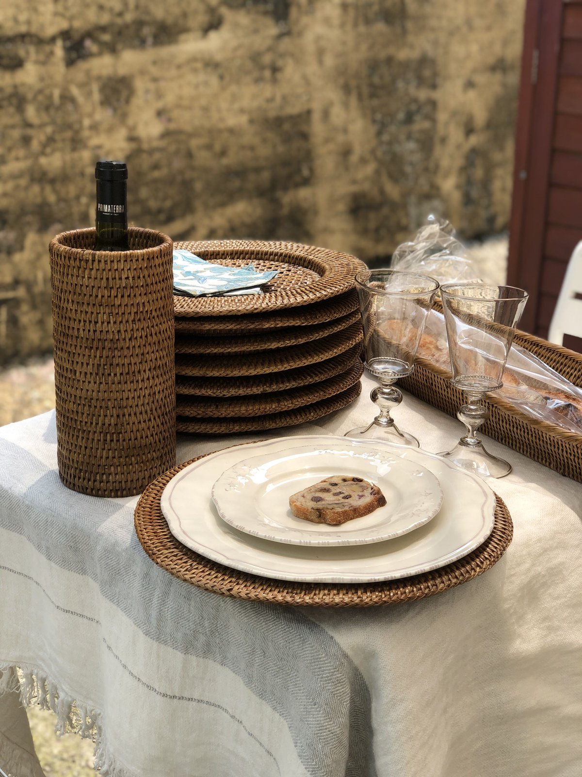 ラタンプレート(2枚) ラタンプレート2枚