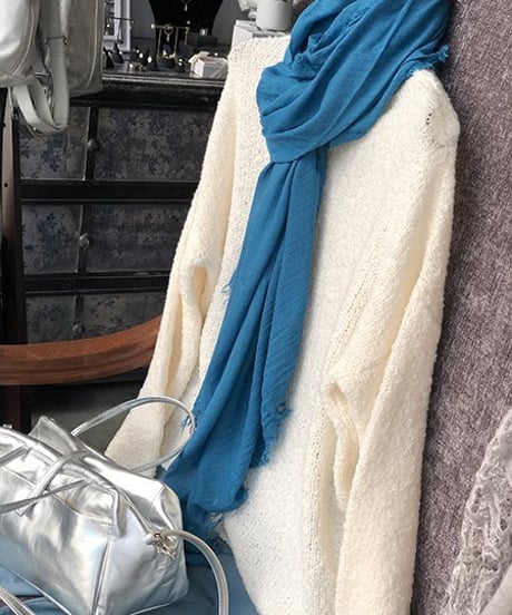 ファリエロ・サルティ　モダールカシミアストール　Azzurina