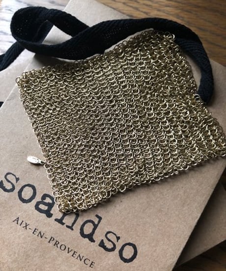 南仏発、soandso　メッシュチューブブレスレット　ゴールド