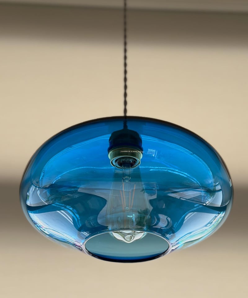 英国ガラス照明キュリオーサ スカイブルー | els nakanoshima