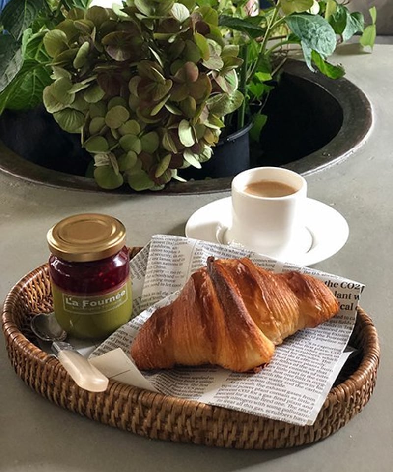 エルメス　籐ラタントレー　希少 HERMES エルメス オズレ ピクニック トレー ガラス付き ラージ