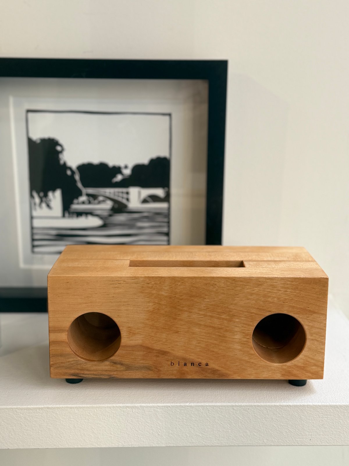 アロマウッドスピーカー j-124-TEA iPhone WOOD SPEAKER ウッドスピーカー 2つ穴 チーク