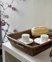 ホテル仕様のラタン　イン＆アウトトレイ