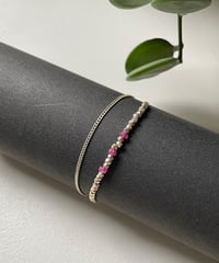 南仏発、soandso　ブレスレット　ロカイユ　ルビー