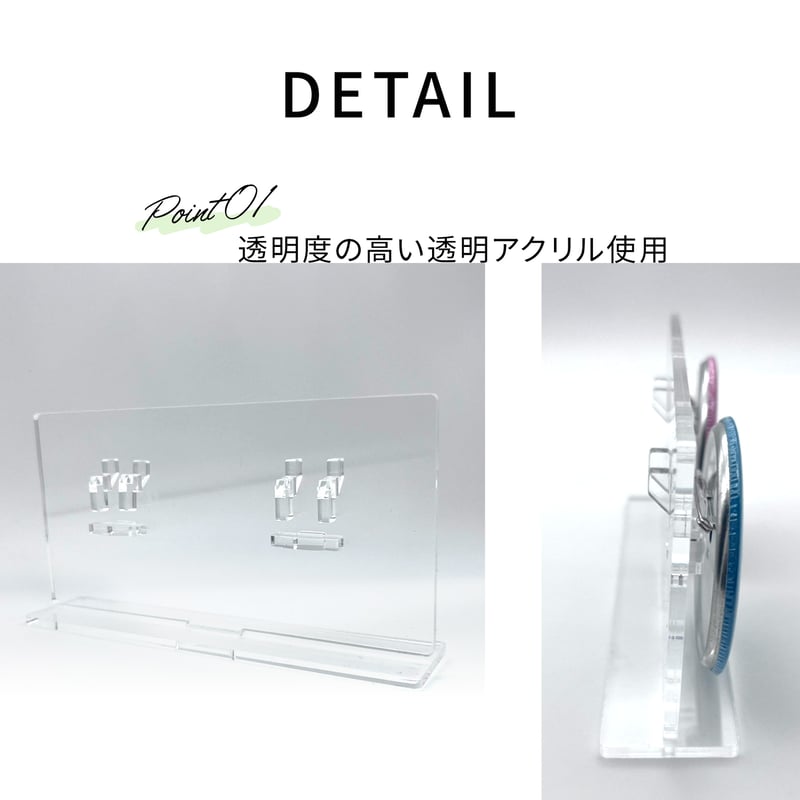 缶バッジディスプレイ】缶バッジスタンド 56/57mm対応 2個用 | 推し活