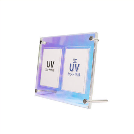 【トレカディスプレイ】UVカット仕様 シールドPRO2連タイプ　オーロラ