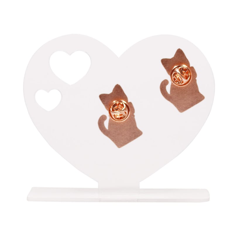 ピンバッジディスプレイ】ハート型ピンバッジスタンド | 推し活グッズ