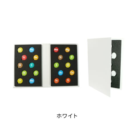 【缶バッジコレクション】B5サイズ缶バッジコレクションブック　ホワイト　※32mm対応※