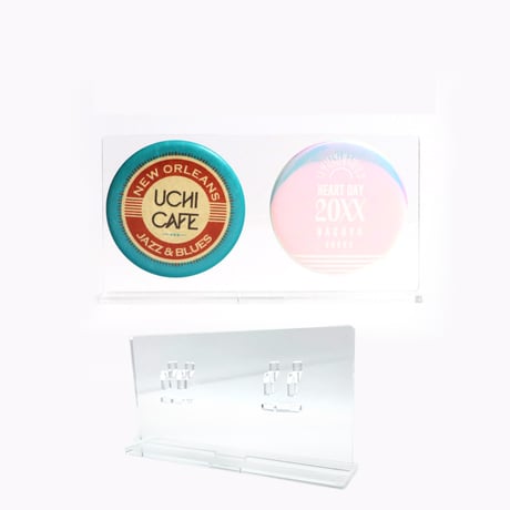 【缶バッジディスプレイ】缶バッジスタンド 56/57mm対応 2個用
