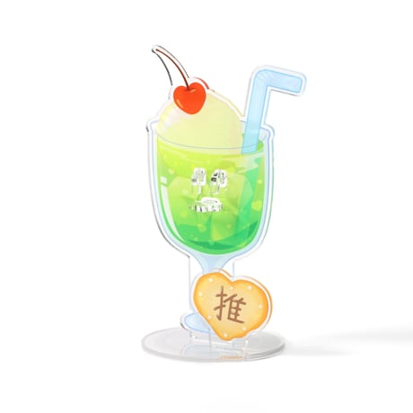 缶バッジスタンド カフェシリーズ クリームソーダ