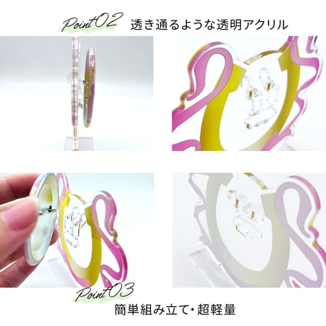 【缶バッジディスプレイ】缶バッジスタンド　1個用　トロフィタイプ