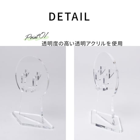 【缶バッジディスプレイ】缶バッジスタンド 76mm対応 1個用