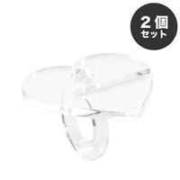 【デコれる】推し撮リング　クリア (ハート)　2個セット