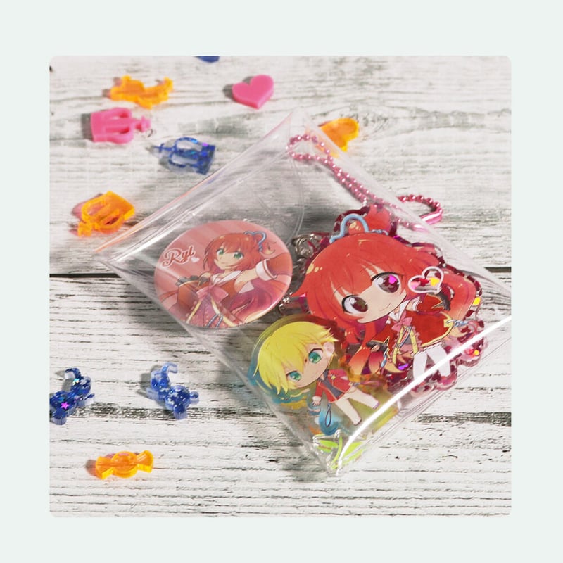 ガチャ詰めポーチ』にもおすすめ♪ アタッチメントが選べる クリア