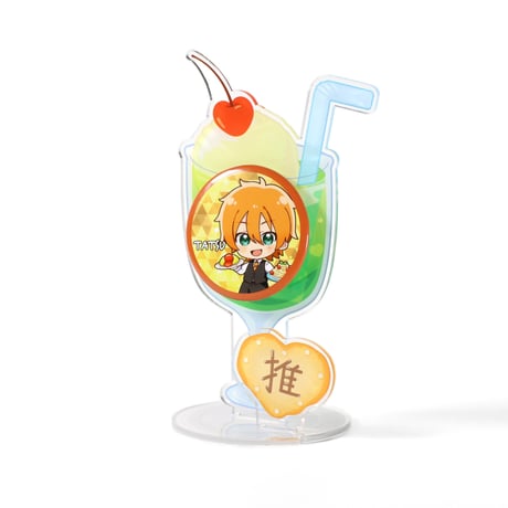缶バッジスタンド カフェシリーズ クリームソーダ