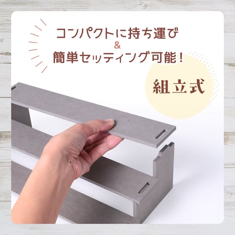 カラー木製ひな壇 3段　5色展開
