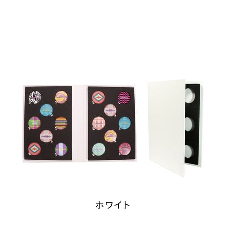 【缶バッジコレクション】B5サイズ缶バッジコレクションブック　ホワイト　※44mm対応※