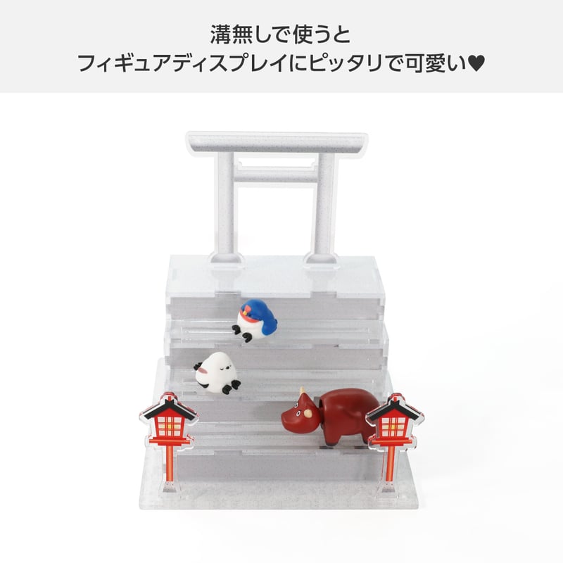立体ジオラマ 神社ver. ミニひな壇 3mm溝自立プレート付き | 推し活