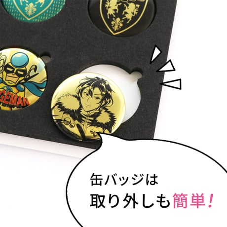 【缶バッジコレクション】B5サイズ缶バッジコレクションブック　ネイビー　※32mm対応※
