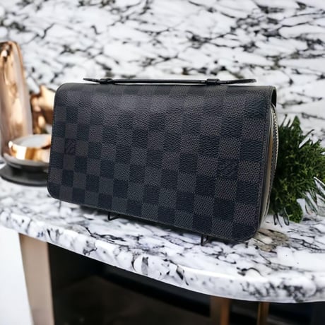 【美品】LOUIS VUITTON ルイヴィトン 長財布 ダミエ グラフィット ジッピー XL