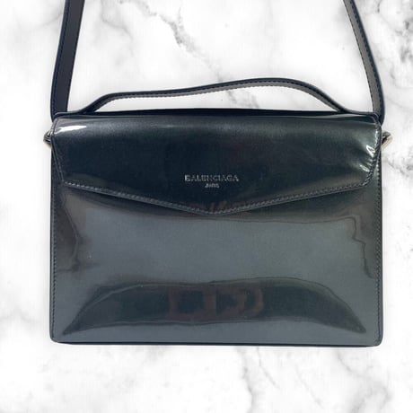 【良品】BALENCIAGA バレンシアガ ショルダーバッグ ハンドバッグ ミニトラペーズ マイヨン 2way ストラップ付き