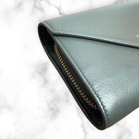 【美品】BALENCIAGA バレンシアガ 長財布 ペーパーマニー グレー
