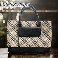 【美品】BURBERRY バーバリー ノバチチェック ハンドバッグ トートバッグ